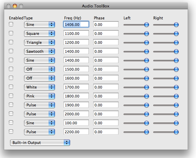 Audio frequency generator for mac